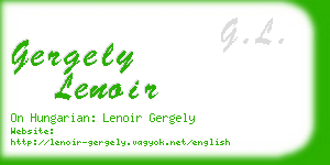 gergely lenoir business card